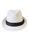 DENIA ACCESSORIES Fabric Men's Fedora Hat White