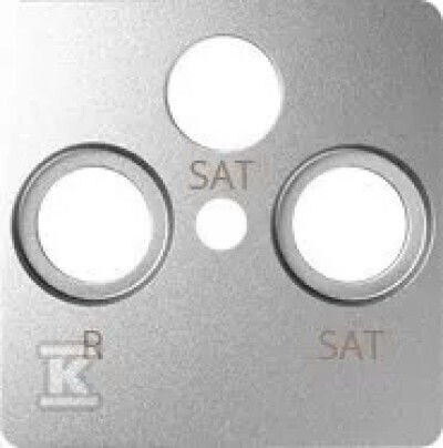 D82-Nahtabdeckung Für TV-Antennensteckdose Aluminium 82038-93
