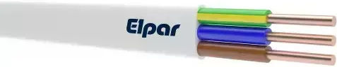 Elpar Netzkabel mit Kabeleigenschaften 3x1.5mm² in Weißer Farbe 3m