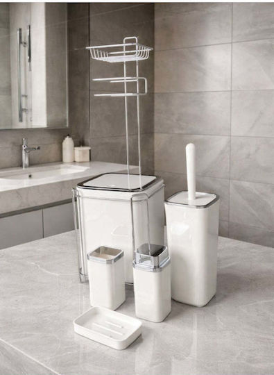 SteweHome Set Accesorii Baie Plastic Alb 6 Bucăți