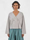 Women's Kimono Silver Grey