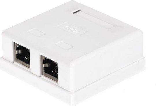 Netrack Surface-mount Socket Complete 2xrj45 8p8c Ftp Cat5e Lsa
