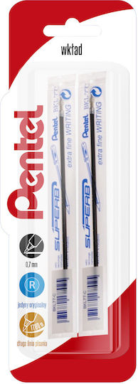 Pentel 2 Ανταλλακτικά Μελάνια για Στυλό Μπλε