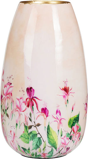 Dekorative Metallische Rosa Vase 14,5x14,5xH25cm