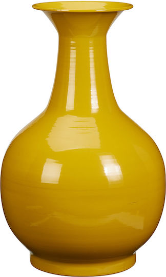 Decorative Metallic Yellow Vase 24x24xH38cm