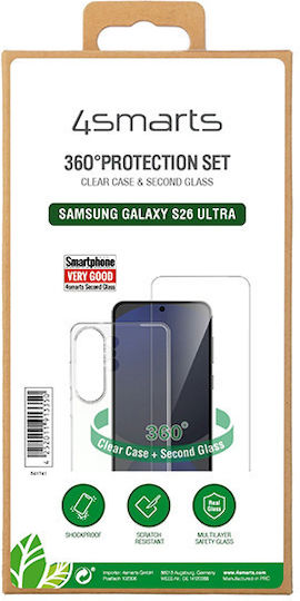 4smarts Handyhülle Galaxy S26 Ultra 360 Vollschutz Set Transparent
