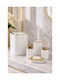 SteweHome Bathroom Accessory Set Plastic White 5 Pieces