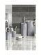 SteweHome Bathroom Accessory Set Plastic Grey 5 Pieces
