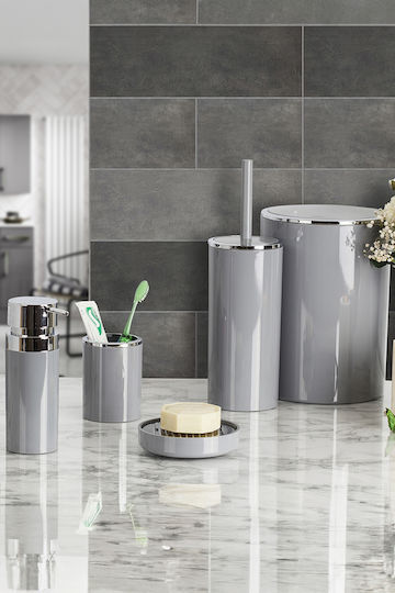 SteweHome SteweHome Badezimmerzubehör-Set Kunststoff Grau 5 Stück
