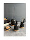 SteweHome Bathroom Accessory Set Ceramic Black 4 Pieces