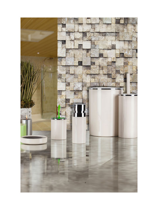 SteweHome Bathroom Accessory Set Plastic Beige 5 Pieces