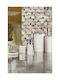 SteweHome Bathroom Accessory Set Plastic Beige 5 Pieces