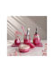 SteweHome Bathroom Accessory Set Resin Pink
