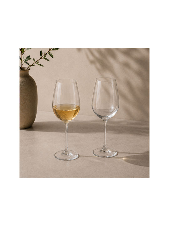 Set Glasses for White Wine Made of Glass Goblet 350ml 6 Pieces