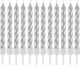Silver Candles Holders Twisted 12pcs