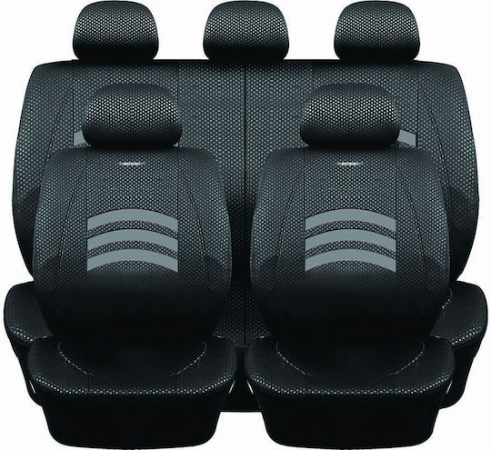 Car Seat Covers Guard Racer Full Set Black Grey 4 Pieces