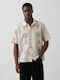 Short Sleeve Shirt Floral Beige