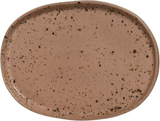 Kaemingk Keramik Servierplatte Braun Mit Durchmesser 24cm