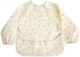 Mushie Waterproof Fabric Coverall with Hoop & Loop Fastener Pocket & Sleeves Beige