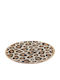Decorative Round Wooden Brown Platter 38x38cm
