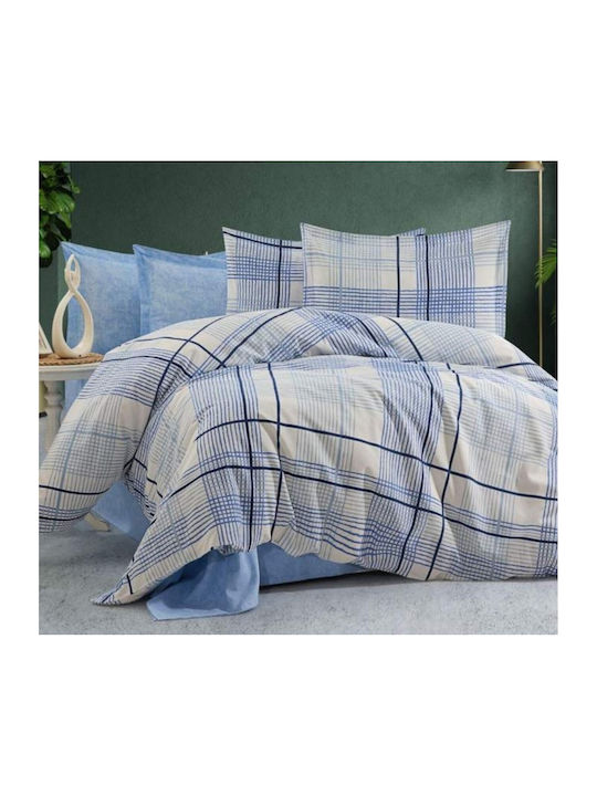 MayHome Σετ Παπλωματοθήκη 160x240cm Μονή με Μαξιλαροθήκη Γεωμετρικό