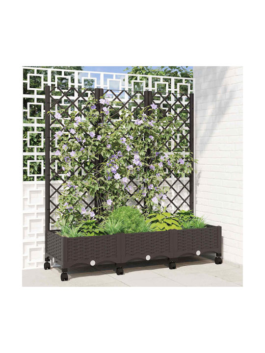 vidaXL Zarndiniere Plastică Maro 120x40x131,5 cm