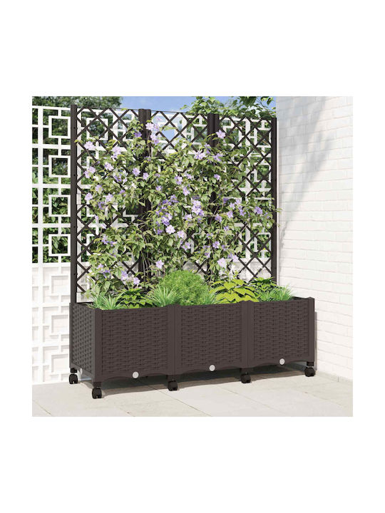 vidaXL Zarținiere Plastică Maro 120x40x146 cm