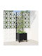 vidaXL Пластмасова Кутия За Саксии Черна 40x40x146см