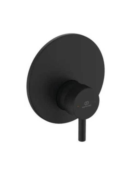 Ideal Standard Ceraline Μίκτης Μπαταρίας Εντοιχισμού για Ντουζιέρα 1 Εξόδου Μαύρος
