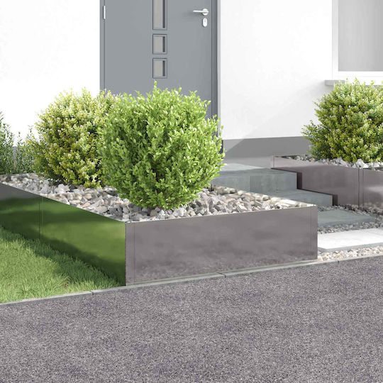 vidaXL Gardă Vie De Grădină Metalică Argintie 1x1m 4 Bucăți