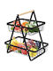 Metallic Dessert Tower Beige Ø26cm P22xH14cm