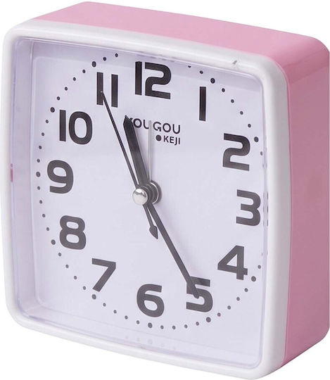 Avizar Table Clock Bedroom 13cm Clear Precise Time Display Pink