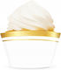 Muffin Cupcake Liners White Gold Communion Christening Wedding 6pcs