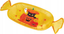 Plastic Orange Tray Plate Bowl Candy Happy Halloween 13x13cm