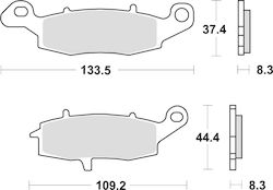 Trw Zf Brake Pads Kh231 Sinter Street Kawasaki Er6 06-16 Versys 650 07-14 Z 750 04-06 Zr7 99-04 W 800 '11 Gpz 1100 95-98 Vn 1500 93-04 Vn 1600 03-08 Vn 1700 09-17 Suzuki Gs 500 96-08