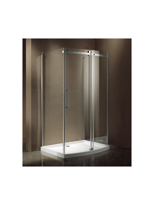 Karag Elixir 500 Cabinet Duș cu Ușă Glisantă 120x80x194cm Sticlă Transparentă