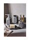 SteweHome Bathroom Accessory Set Resin Grey 4pcs