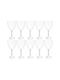 Olpack Set Pahare Din Plastic Alb Cu Picior 160ml 10 Bucăți
