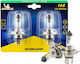 H4 60/55w 12v Michelin Bulbs Extra Long Life +130% P43t Duo Box 2 Pcs