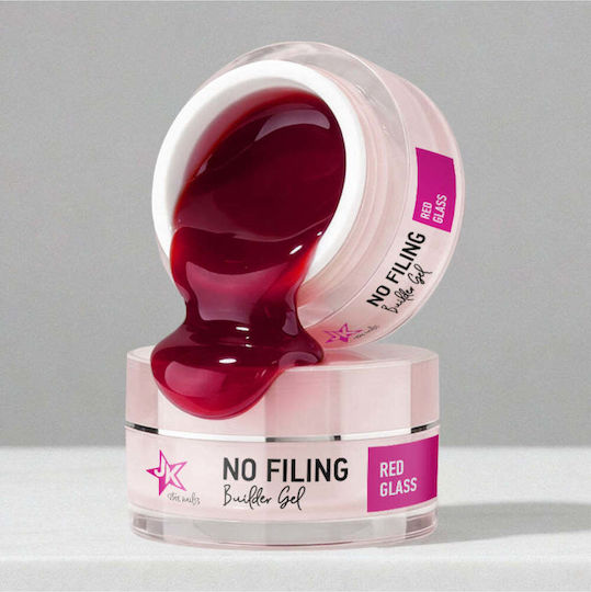 JK Star Nails Builder Gel Νυχιών Red Glass 15gr