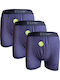 Herren Boxershorts Blau 3er Pack