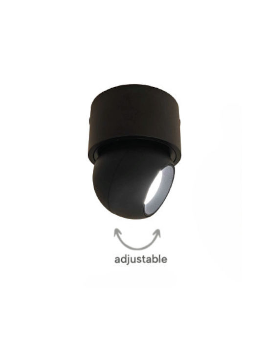 Inlight LED Θερμό Λευκό Σποτ σε Μαύρο Χρώμα