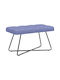 Wooden Blue Denim Bench Stool 80x40x46cm