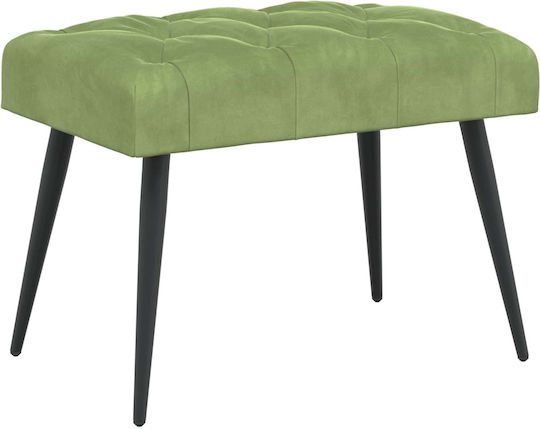 Taburet Tapițat cu Catifea Verde Deschis 60x40x45cm