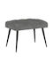 Bench Stool Upholstered with Dark Grey Velvet 60x40x45cm