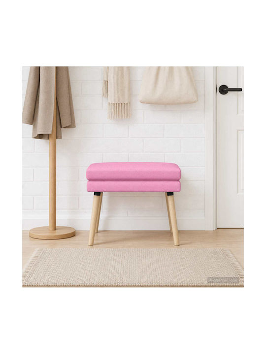 Stoff-Tabouret Mit Rosa Bezug 60x40x46cm