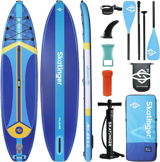 Skatinger Φουσκωτή Σανίδα SUP με Μήκος 3.35m Μπλε