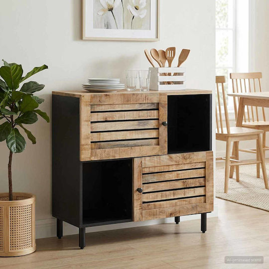 Holz Sideboard Braune 80x33.5x75cm