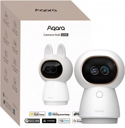 Aqara Camera Hub G350 IP Dual Cameră de Supraveghere Wi-Fi 4K cu Comunicare Bidirecțională și Obiectiv 2.8mm