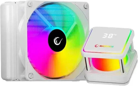 Rampage INFINITE V120 CPU-Kühlerlüfter für Steckdose AM5 mit ARGB Beleuchtung Weiße